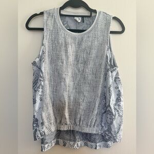 Akemi + Kin for Anthropologie Mixed Media Gray Top